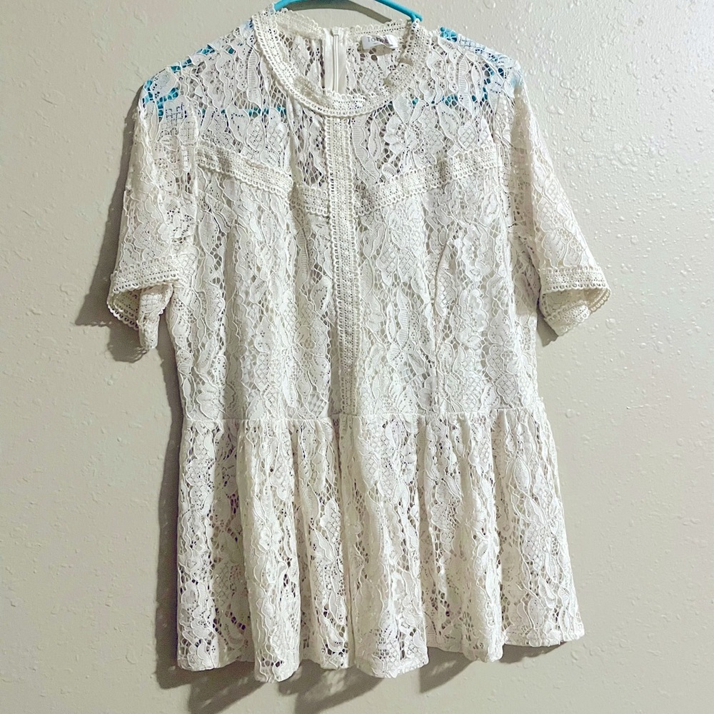Off white lace top